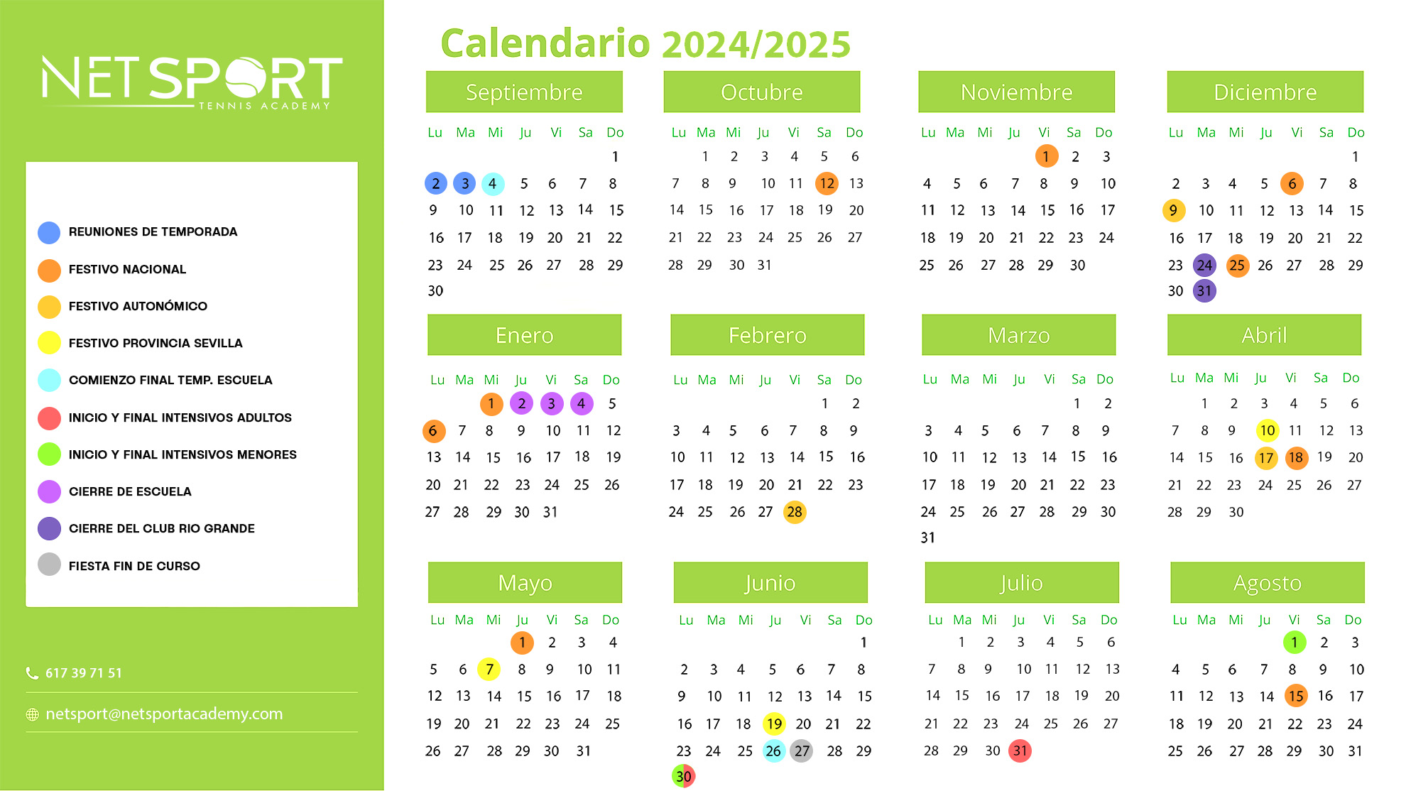 Calendario NSTA 24-25